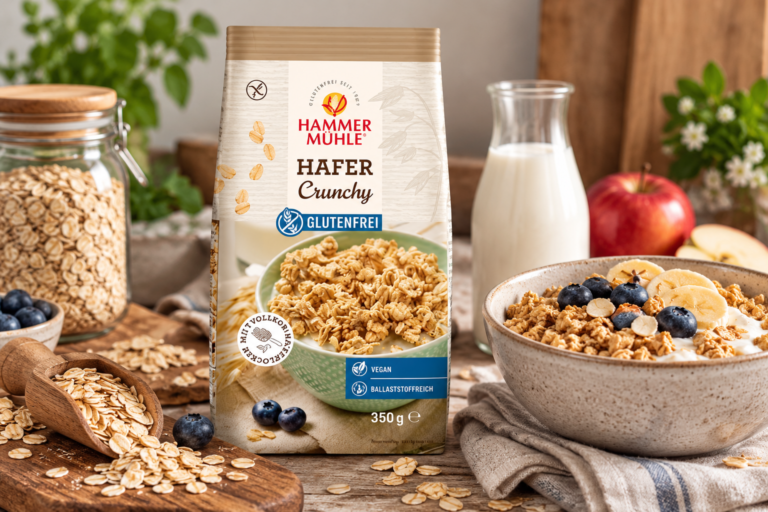 Bezlepková ovesná GRANOLA 350 g - Hammermühle